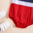 thumbnail image 6 of Krdevn Baby Boys' American Flag Romper, Red White Blue Striped Bodysuit, Soft Casual Outfit for Independence Day & Daily Wear,3-6 Month, 6 of 7