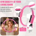 thumbnail image 2 of 10 Pcs Pilates Ring Set for Women Home Yoga Equipment Accessories Pilates Ring Circle and Ball Workouts Gift Include Ball Yoga Circle Resistance Bands Block Straps Gym Bag, 2 of 7