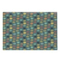 thumbnail image 1 of Modern Cutting Board, Geometrical Sketchy Abstract Image with Colorful Circles on Jade Green Backdrop, Decorative Tempered Glass Cutting and Serving Board, Large Size, Multicolor, by Ambesonne, 1 of 1
