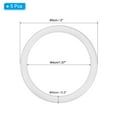 thumbnail image 2 of Uxcell 2 Inch Dream Catcher Rings, 5 Pcs Plastic Macrame Wreath Floral Round Ring Hoop, White, 2 of 7