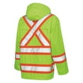 thumbnail image 2 of Tough Duck Rain Jacket with Hood,Hi-Vis Orng,XL S37211, 2 of 2