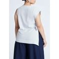 thumbnail image 2 of ELOQUII Women's Plus Size Asym Tie Top, 2 of 3