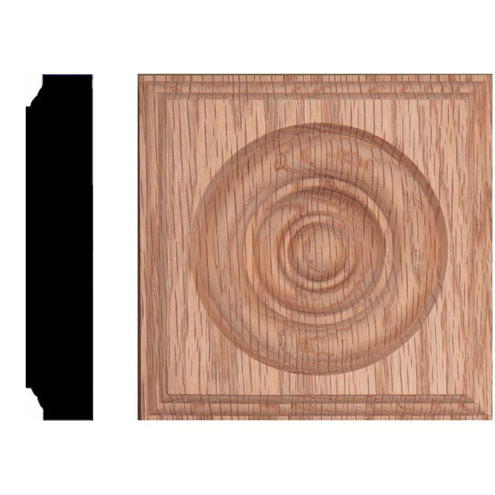 4 1 2 In X 4 1 2 In X 1 1 8 In Oak Rosette Moulding Walmart Com