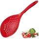 thumbnail image 1 of ZHAOCHENG Cuchara coladora, cuchara coladora, utensilios de cocina resistentes al calor, cuchara coladora de cocina con mango, rojo, 1 of 5