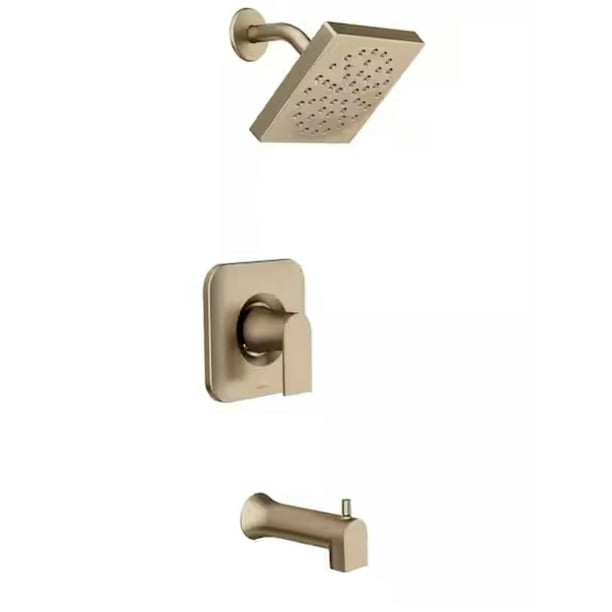 MOEN Genta 82760BZG Tub and Shower Faucet Bronze Gold Finish