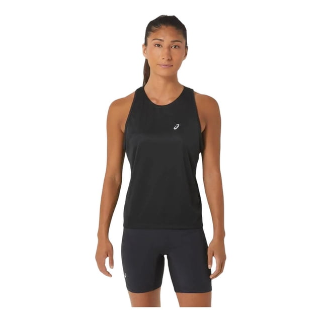 Playera Asics Mujer Dama Running Negro Tank Ready-set Lyte negro XS