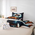 thumbnail image 6 of jejeloiu Kawaii Girls Twin Bedding Sets 7-Piece,Halloween Pumpkin Lantern Bedding Comforter Set,Colorful Rustic Flower Sheet Sets For Child,Ultra Soft Bedroom Decorative Reversible, 6 of 8