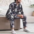 thumbnail image 6 of KLL Sloths Dancing Sleepwear Mens Flannel Pajamas,Long Cotton Pj Set, 6 of 7