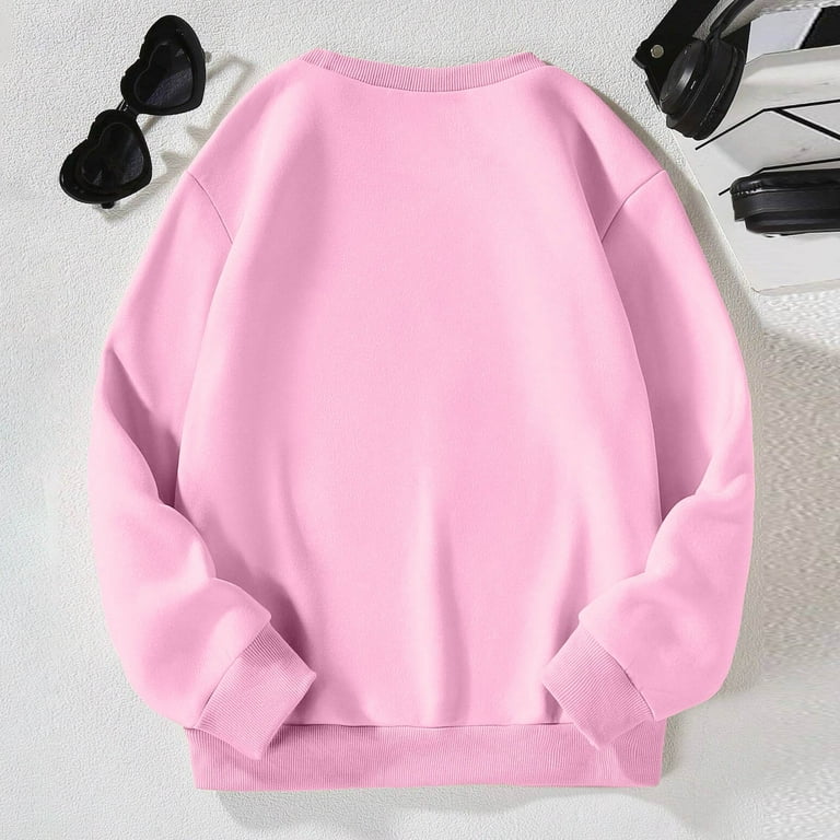 TJAZFJPA Vintage Hoodie Girls Casual Crewneck Sweatshirts