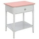 Furniture of America Table de Chevet Enfant Janey 1 Tiroir en Rose et Blanc – image 1 sur 4