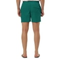 thumbnail image 3 of INSPIRE CHIC Men's Summer Holiday Mesh Lining Drawstring Waist Solid Board Shorts Dark Green 30, 3 of 6