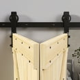 thumbnail image 5 of K Style 24 in. x 84 in. Dark Walnut Finished Solid Wood Bi-Fold Barn Door with Hardware Kit-Assembly Needed, 5 of 7