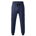 thumbnail image 2 of ketyyh-chn99 Sweatpants Mens Linen Loose Casual Lightweight Elastic Waist Yoga Beach Pants, 2 of 5