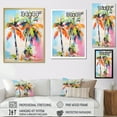 thumbnail image 4 of Designart "A Single Palm Tree IV" Floral Floater Framed Canvas Print, 4 of 7