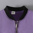 thumbnail image 6 of Owordtank Kids Rib Cuff Baseball Bomber Jacket Full Zip Side Pockets Zipper Sleeve Pocket Lightweight Casual Outerwear, 6 of 8