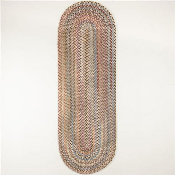 Rhody Rug BH57R024X120 2 x 10 ft. Bar Harbor Butterfield Runner Rug, Multi Color