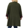 thumbnail image 3 of Agnes Orinda Women's Plus Size Fall Kimono Boho Open Front Midi Cardigan, 3 of 5