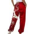 thumbnail image 5 of Rciityk Red Christmas Sweatpants for Women Drawstring Xmas Tree Mooses Snowflake Print Fleece Joggers High Waist Baggy Athletic Pants with Pockets Gifts for Her, 5 of 6