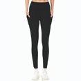 thumbnail image 2 of Wyobmus Slim Fit Leggings for Women Non See Through Workout High Waisted Tummy Control Tights Yoga Pants Black, 2 of 2