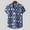 Blue, variant on Auroural 50% Off Clear! T Shirts for Men Men Hawaiian Short Sleeve Beach Shirt Printed Summer Casual Button Turn-down Collar Shirts