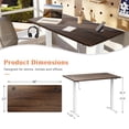 thumbnail image 4 of Giantex Crank Height Adjustable Standing Desk, Sit Stand Computer Desk w/ Folding Crank, 48 Inch Stand up Computer Workstation w/ Solid One-piece 1" Table Top for Home & Office, 4 of 10