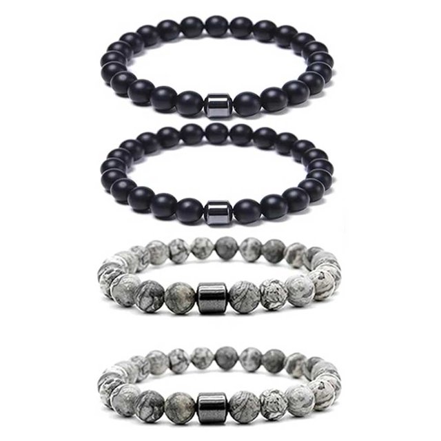 Pulseras Piedra Natural Pulsera Anti Alcohol para Hombre Mujer (2 2 Picasso)