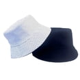 thumbnail image 3 of Shenmeida 1PC Unisex Bucket Hat Solid Color Folding Double-sided for Cotton UV Protection Sun Hat Caps, 3 of 3