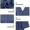 thumbnail image 4 of Misscom Matte Graduation Cap Gown Set with 2025 Tassel for High School and Bachelor Graduation dress robe ,navy,39(4'6" to 4'8" ), 4 of 5