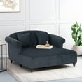GDF Studio Hurford Contemporary Fabric Tufted Double Chaise Lounge with