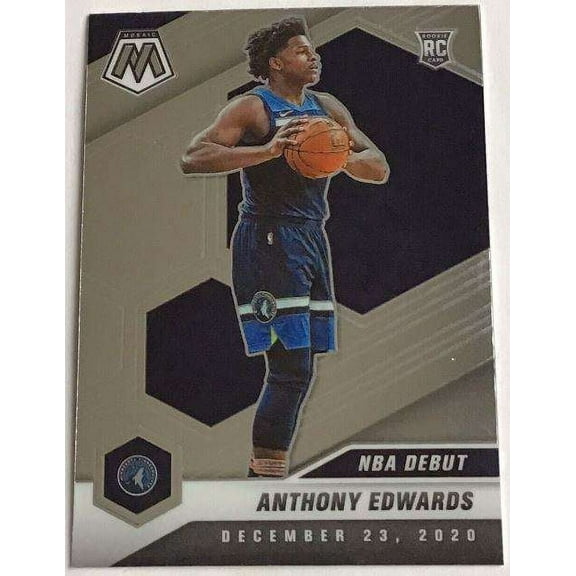 NBA 2021 Mosaic Basketball Anthony Edwards NBA Debut Rookie Single Sports Card #261 (Rookie)