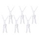 thumbnail image 5 of 6 piezas de adornos de renos transparentes para decoración de fiestas navideñas, decoraciones colgantes de bricolaje, figuras de renos de escritorio para celebraciones de Navidad e invierno, 5 of 6