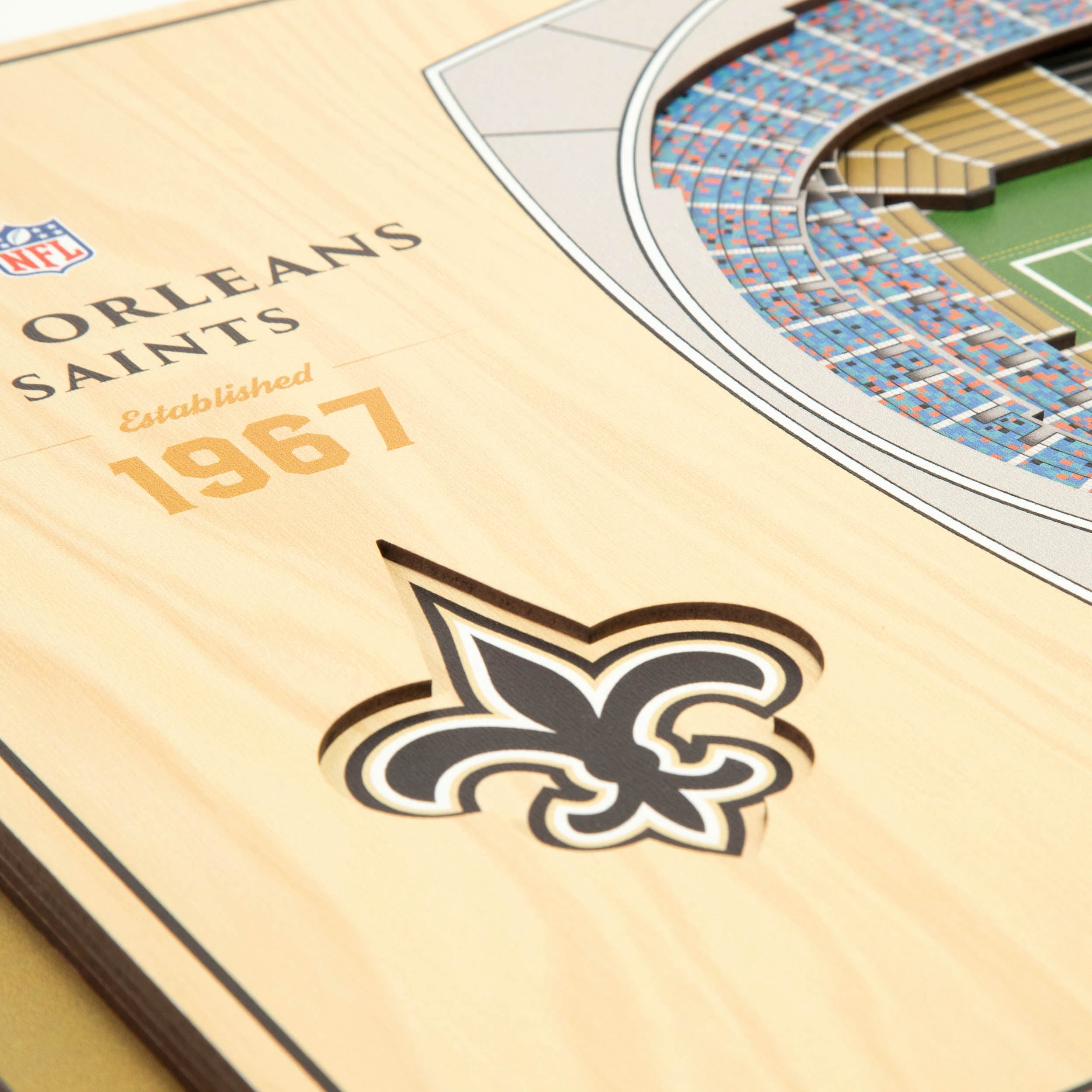 YouTheFan NFL New Orleans Saints 5 Layer Stadiumview Wall Art
