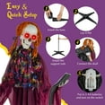 thumbnail image 2 of Gymax 6 FT Halloween Animatronic Standing Girl Holding Book Haunted House Decoration, 2 of 6