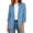 *Blue, variant on Women's Ruched 3/4 Sleeve One Button Blazer, Casual Work Office Solid Coat For Women, Ladies' Open Front Lightweight Suit Jacket with Pockets,White,S-3XL