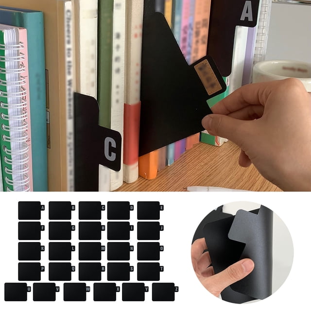 Alphabet File Splitter A to Z Storage Organizer for Index Cards Document Records and Photo Albums with Customizable Label System