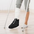 thumbnail image 5 of 2Pcs Leg Cast Cover Below the Knee Leg Cast 10x14inch Washable Sock Cover Warm Foot Cast Sleeve Plaster Stocking Protective Adjustable Drawstring Cast Protector for Men Women Ankle, Black, 5 of 7