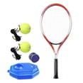 thumbnail image 3 of Entrenador de tenis, pelota de rebote, ejercicio de entrenamiento individual, equipo de entrenamiento de tenis 2 bolas 1 mano de pegamento, 3 of 8