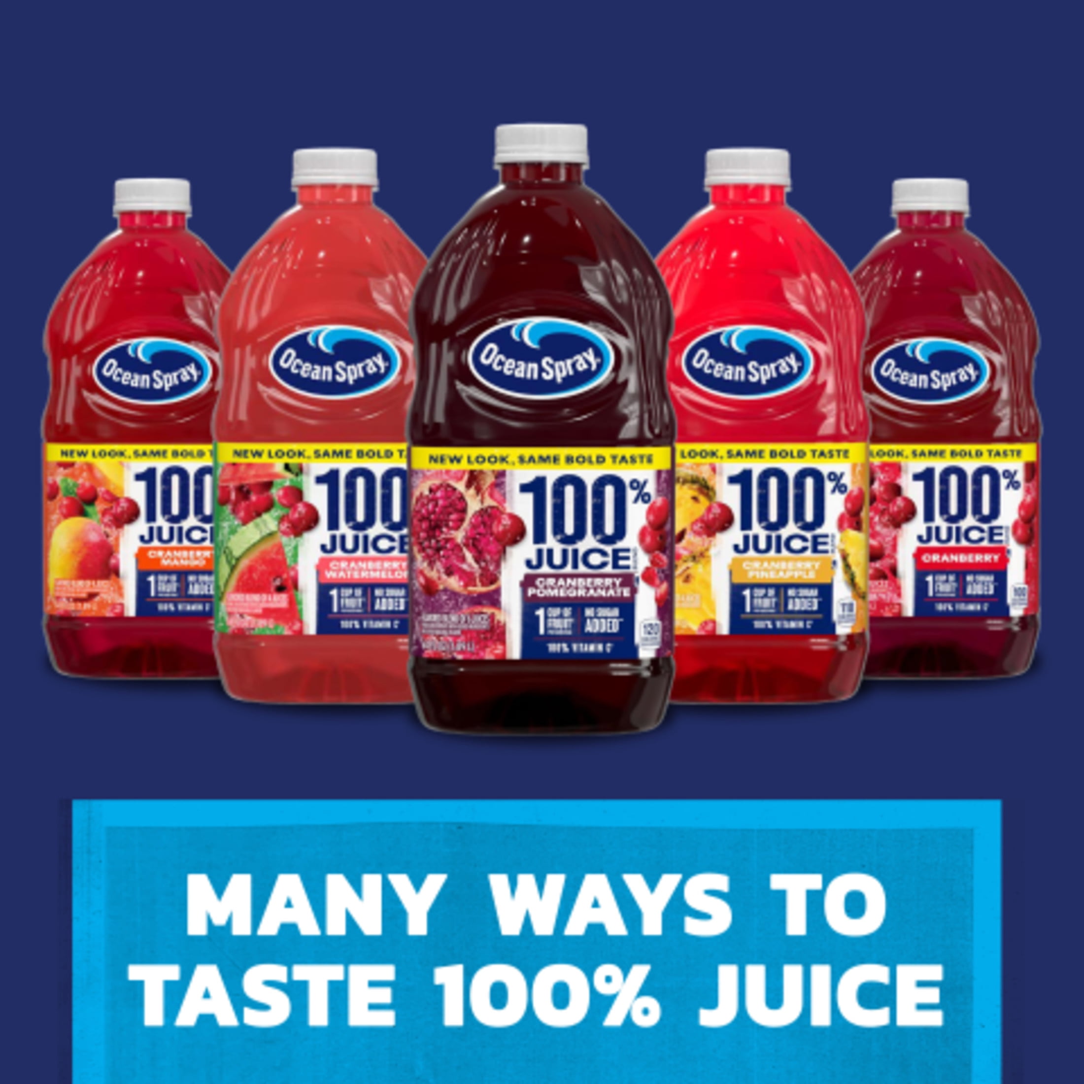 Ocean Spray® 100% Juice Cranberry Grape Juice Blend, 64 fl oz Bottle