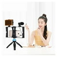 thumbnail image 2 of 4 In 1 Vlogging Live Broadcast Smartphone Video Rig +104 LEDs Studio Light &amp; Microphone+Tripod Mount+Cold Shoe Tripod Head ,Easy to Use, 2 of 6