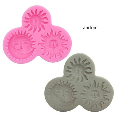 AOOOWER Resin Silicone Mold Large Mirror for Sun Moon Shaped Epoxy Casting Mold Art Craft Making DIY Decoration for Wall Bathroo