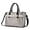 Gray, variant on Mia K Jamie Multi-Functional Satchel Handbag Vegan Leather Gold Hardware 17.5"