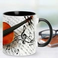 thumbnail image 1 of Ceramic Coffee Mug Funny Music Note Coffee Mug | Guitars Piano Violin Musician Coffee Mug Musical Notes Design Guitar Coffee Cup For Musical Teacher Music Lover Mug Set And Rack, 1 of 6
