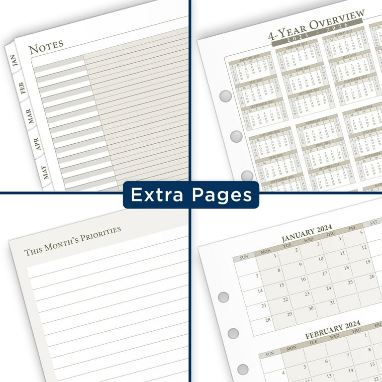 AT-A-GLANCE® Weekly/Monthly Loose-Leaf Planner Refill Pages, 5-1/2 at-a-glance-weekly-monthly-loose-leaf-planner-refill-pages-5-1-2-x-8-1-2-january-to-december-2024-481-285y-walmart-com