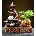 thumbnail image 4 of Quemador de incienso de reflujo de cerámica Quemador de incienso de cascada Quemador de incienso de reflujo Buda / Soporte de incienso de loto para Spa, Yoga, Meditación Adepaton LF-0234, 4 of 4