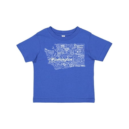 

Inktastic Washington State Word Salad- State Outline Gift Toddler Boy or Toddler Girl T-Shirt