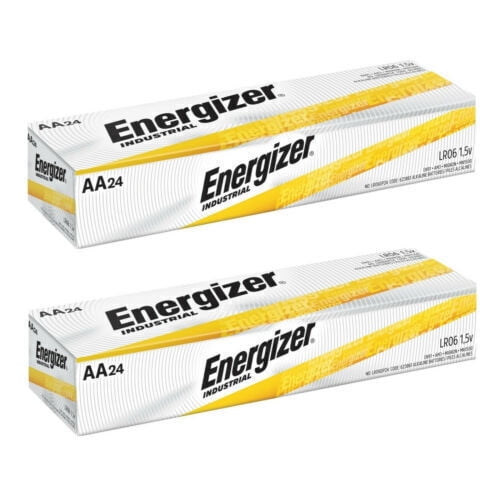 Brand New 48 Energizer Industrial AA Alkaline Batteries 1.5V EN91 LR6