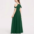 thumbnail image 4 of Fesfesfes Girl's Long Maxi Performance Dress Solid Color Breathable A-Line Dresses for Kids,Elegant Casual Holiday Dress,Princess Style Flared Dress(Green,14-15 Years), 4 of 5
