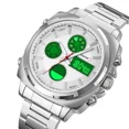 thumbnail image 4 of Reloj De Hombre Análogo y Digital Steiner Cuadrado Numeros LED Acero Inoxidable Plateado, 4 of 4