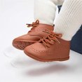 thumbnail image 4 of PUsoft soled wedding shoes Toddler walking shoes and leather loafers Rubber-coffee-11.5cm, 4 of 5