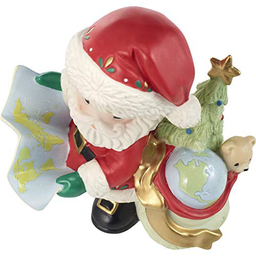 Precious Moments 201011 Joy to The Whole Wide World Annual Santa Bisque Porcelain Figurine